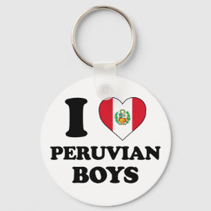 Porte-clés J'aime les garçons péruviens