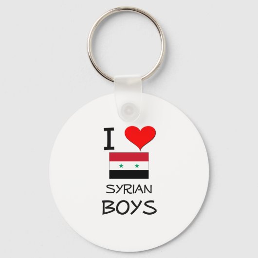 Porte-clés J'aime les garçons syriens (Recto)