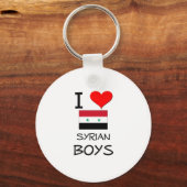 Porte-clés J'aime les garçons syriens (Recto)