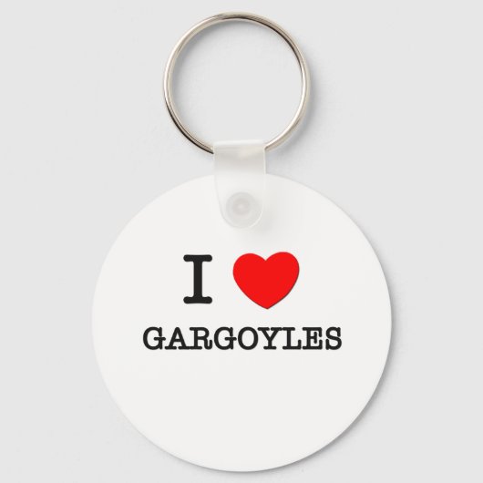 Porte-clés J'aime les gargouilles (Recto)