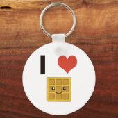 Porte-clés J'aime les gaufres (Recto)