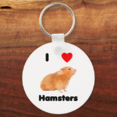 Porte-clés J'aime les hamsters Porte - clé (Recto)
