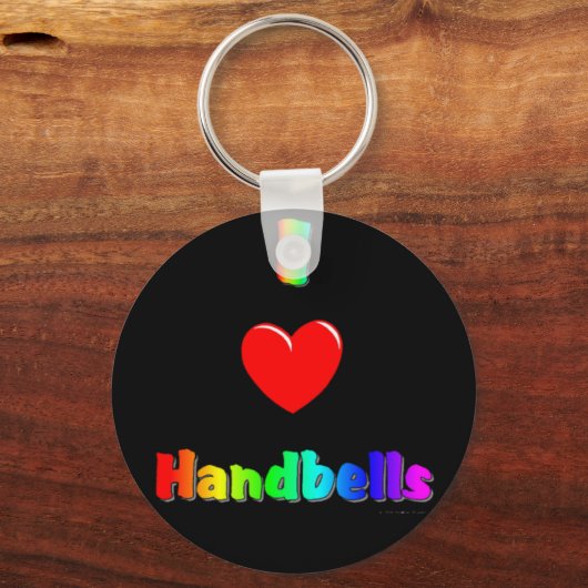Porte-clés J'aime les handbells (Recto)
