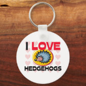 Porte-clés J'aime les hérissons (Recto)