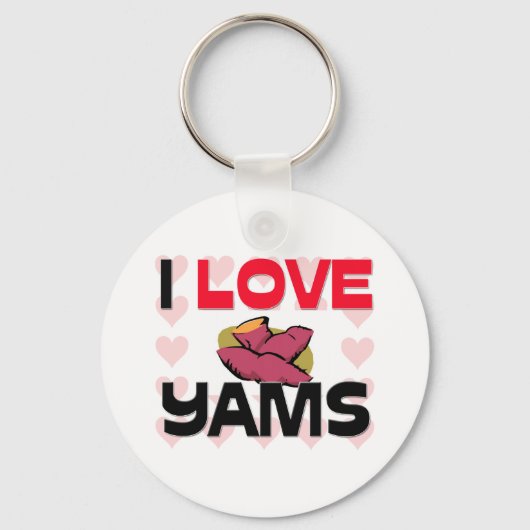 Porte-clés J'aime les ignames (Recto)