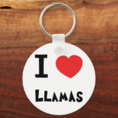 Porte-clés J'aime les lamas (Recto)