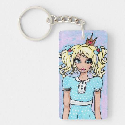 Porte-clés "J'aime les lapins pelucheux ! "Porte - clé (Devant)