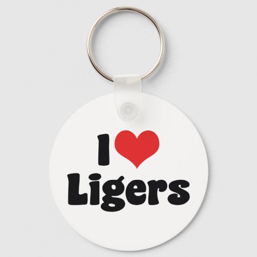 Porte-clés J'aime les Ligers du cœur (Recto)
