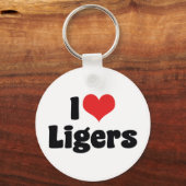 Porte-clés J'aime les Ligers du cœur (Recto)