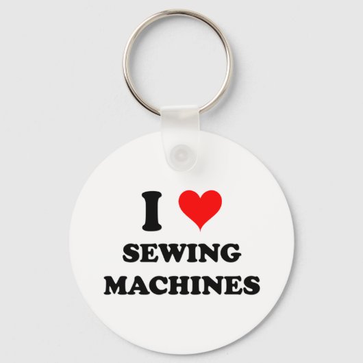 Porte-clés J'Aime Les Machines À Coudre (Recto)