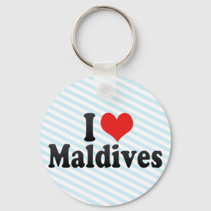 Porte-clés J'aime les Maldives