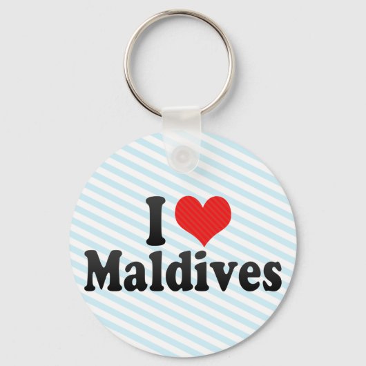 Porte-clés J'aime les Maldives (Recto)