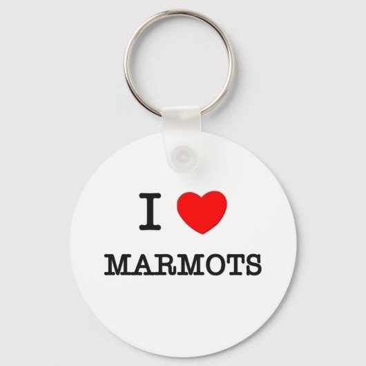 Porte-clés J'aime les MARMOTS (Recto)