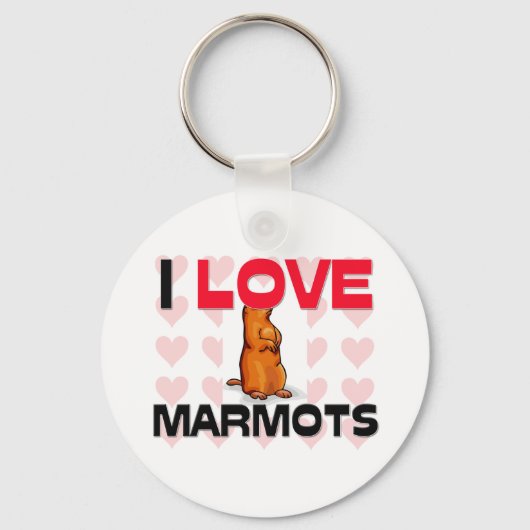 Porte-clés J'aime les marmottes (Recto)