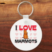 Porte-clés J'aime les marmottes (Recto)