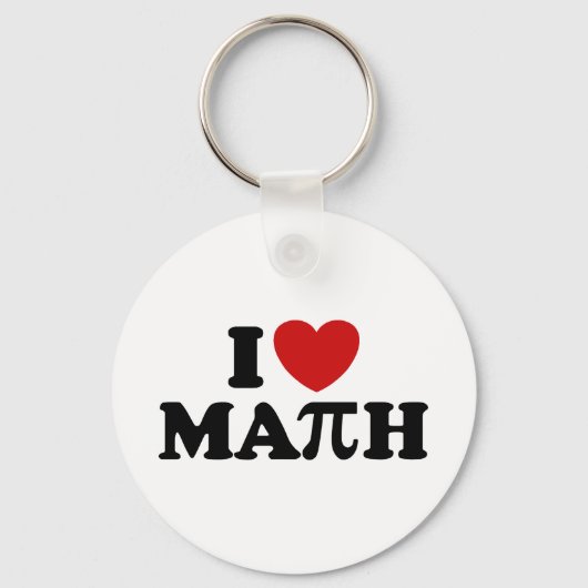 Porte-clés J'aime les maths (Recto)