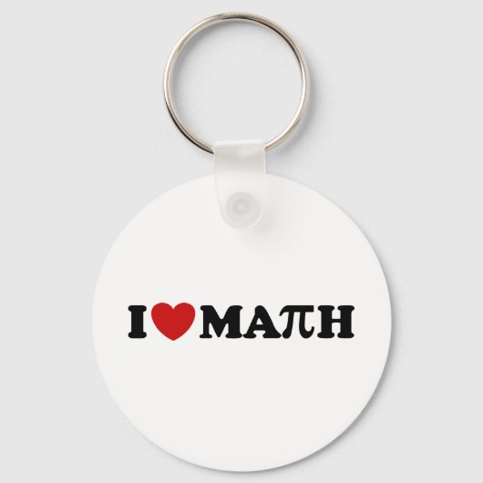 Porte-clés J'aime les maths (Recto)