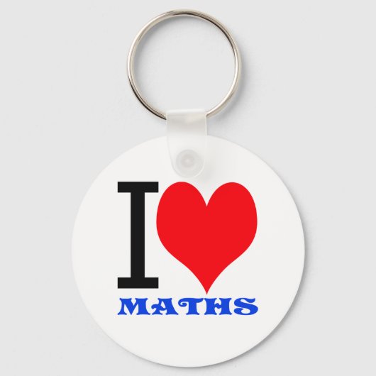 Porte-clés J'aime les maths (Recto)