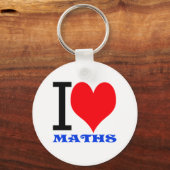 Porte-clés J'aime les maths (Recto)