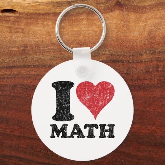 Porte-clés J'aime les maths (Recto)