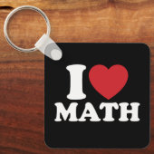 Porte-clés J'aime les maths J'adore Groovy Rétro (Recto)