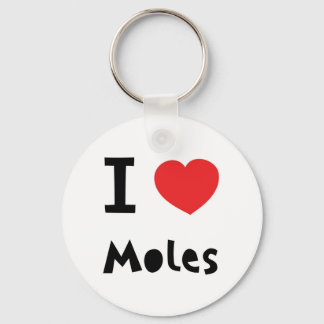 Porte-clés J'aime les moles