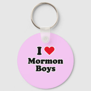 Porte-clés J'aime les mormon boys