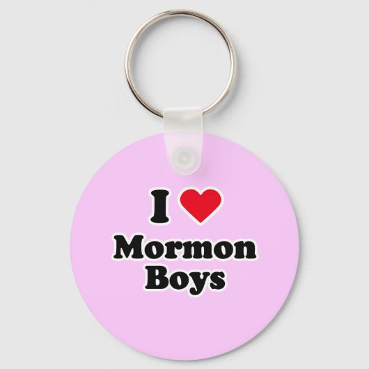 Porte-clés J'aime les mormon boys (Recto)