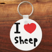Porte-clés J'aime les moutons (Recto)