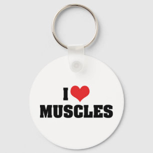 Porte-clés J'aime les muscles cardiaques - Musculation cultur