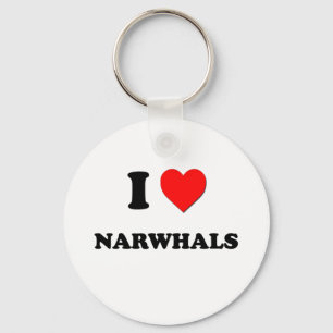 Porte-clés J'Aime Les Narwhals