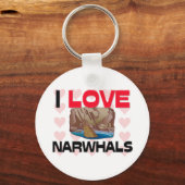 Porte-clés J'Aime Les Narwhals (Recto)