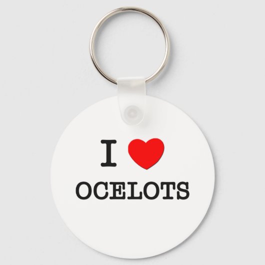 Porte-clés J'aime les OCÉLOTS (Recto)