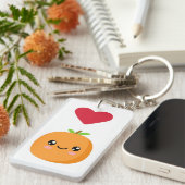 Porte-clés J'aime les oranges (Devant droit)