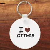 Porte-clés J'aime les OTTERS (Recto)