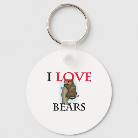 Porte-clés J'aime les ours (Recto)