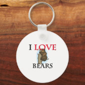 Porte-clés J'aime les ours (Recto)