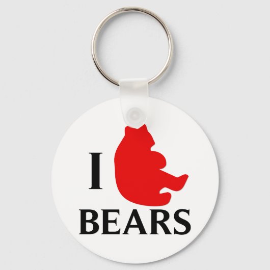 Porte-clés J'aime les ours (Recto)
