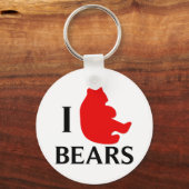 Porte-clés J'aime les ours (Recto)