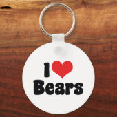Porte-clés J'aime les ours à coeur (Recto)