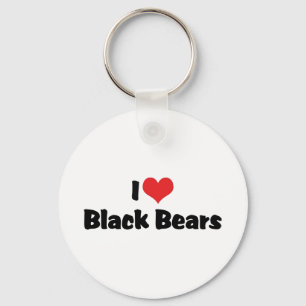 Porte-clés J'aime les ours noirs à coeur