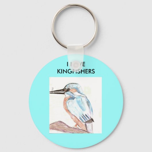 PORTE-CLÉS J'AIME LES PÊCHEURS KINGFISHERS (Recto)