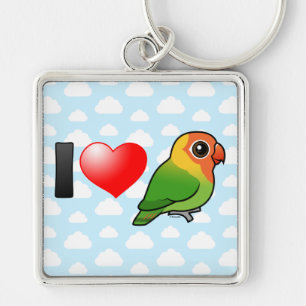 Porte-clés J'aime les perruches de Lilian