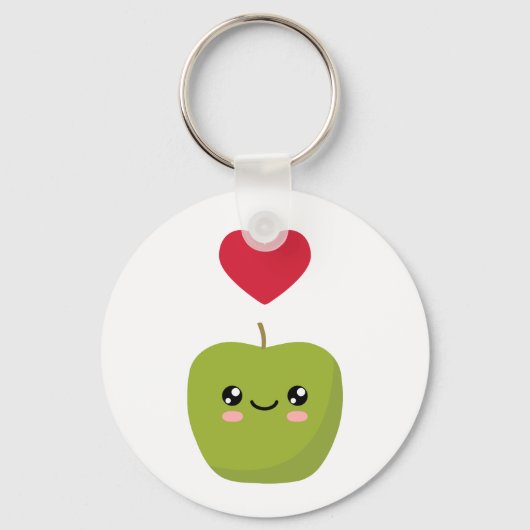 Porte-clés J'aime les pommes (Recto)