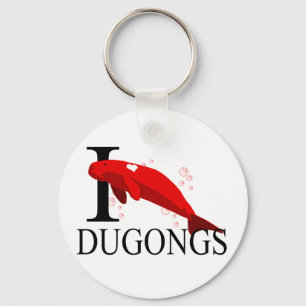 Porte-clés J'aime les Porte - clés de Dugongs