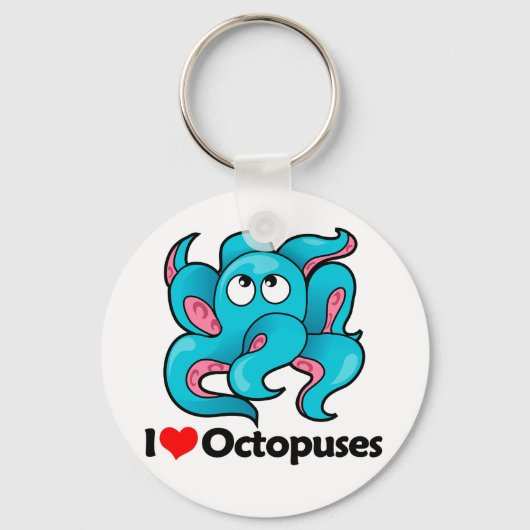 Porte-clés J'aime les poulpes (Recto)