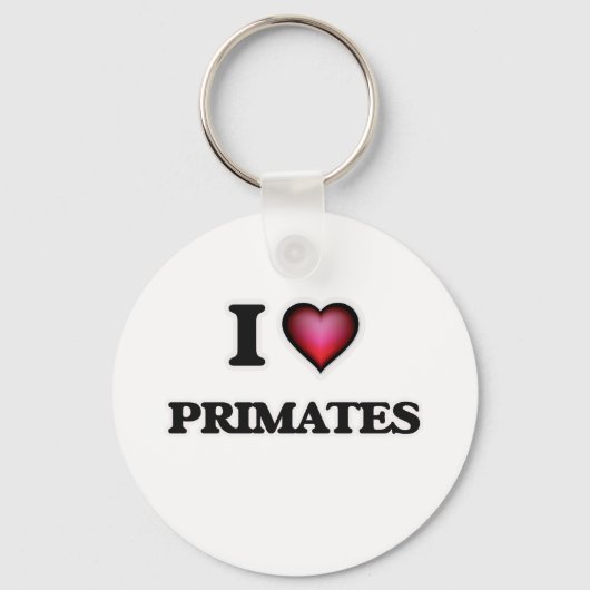 Porte-clés J'aime les primates (Recto)
