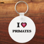 Porte-clés J'aime les primates (Recto)