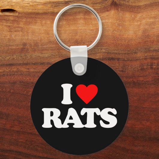 PORTE-CLÉS J'AIME LES RATS (Recto)