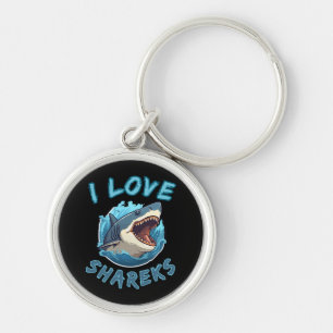Porte-clés J'aime les requins Fisher